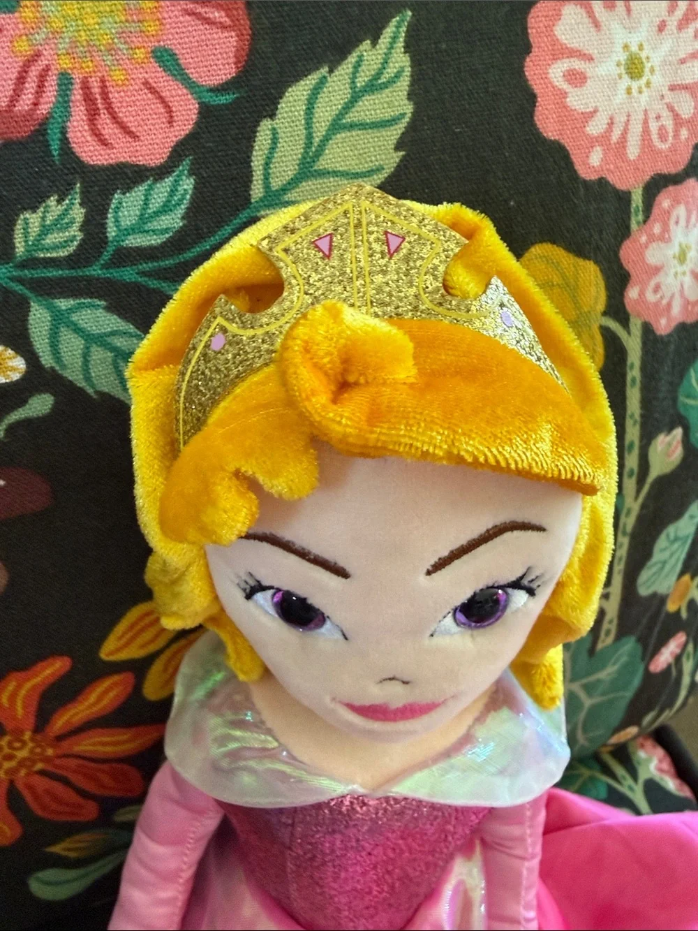 Ty Pink Princess Plush Doll with Yellow Hair